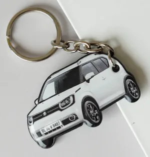 CAR KEYCHAIN WITH CAR NUMBER